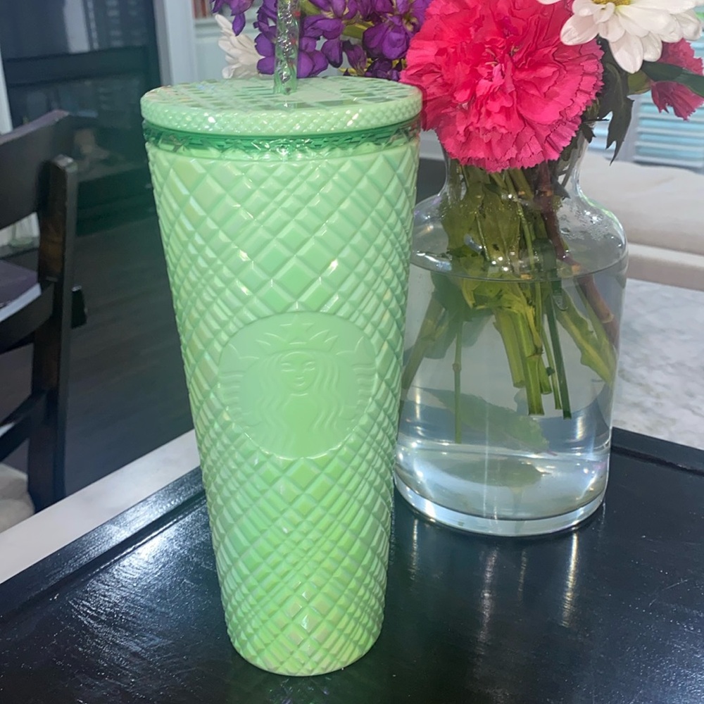 NWT Starbucks Shimmer Green Cold Cup Straw